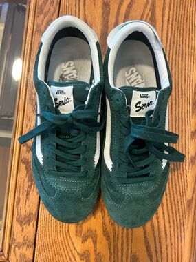 Vans Green Suede Low-Top Serio Sneakers